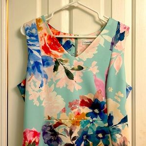 Beautiful Calvin Klein dress, size 14, bright floral print